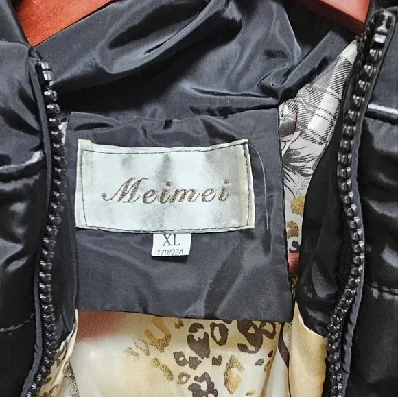 Winter Warm Jacket Black Grey Size S - Picture 3 of 4